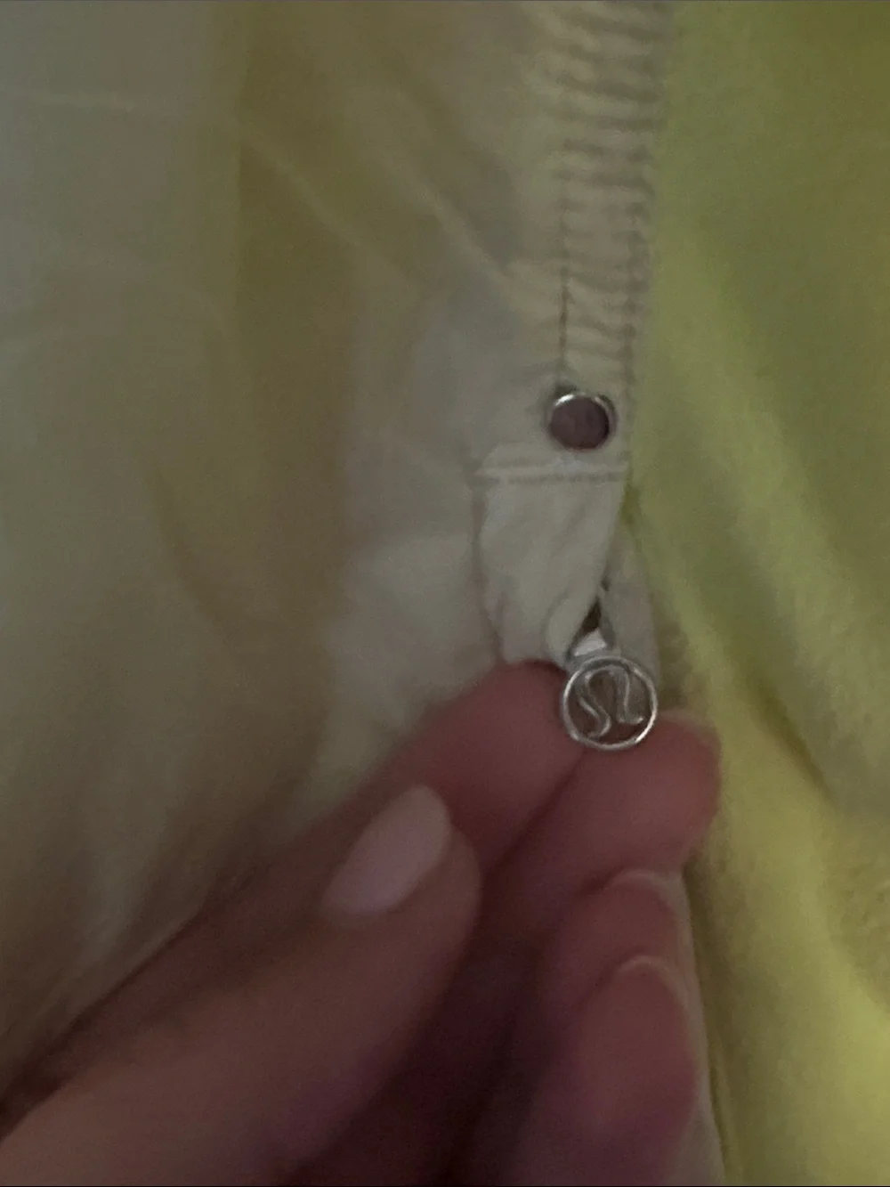 Lululemon Run Bubdle Up Jacket in Yellow and Cream zip front fleece